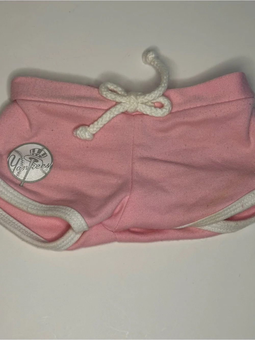 Build A Bear Workshop Pink New York Yankees Lot 3 Jersey, Shorts, & Hat Genuine